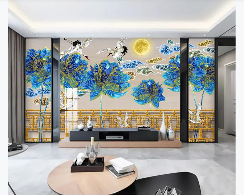 Пользовательские 3D фото обои роспись новый китайский чернильный рисунок Лотос