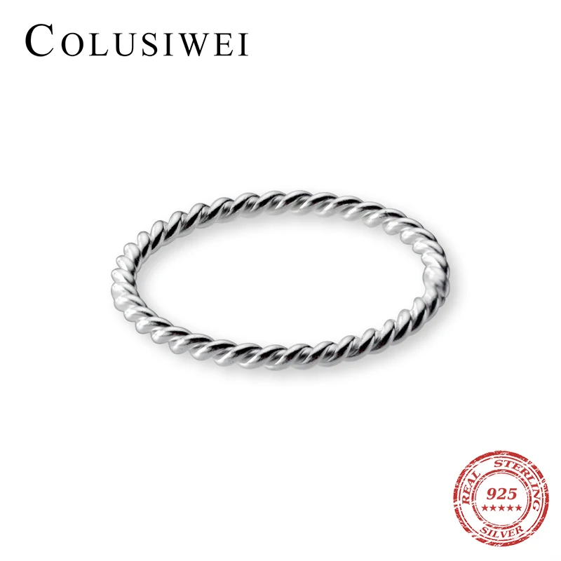 Colusiwei простые минималистичные серебряные тонкие кольца для Для женщин