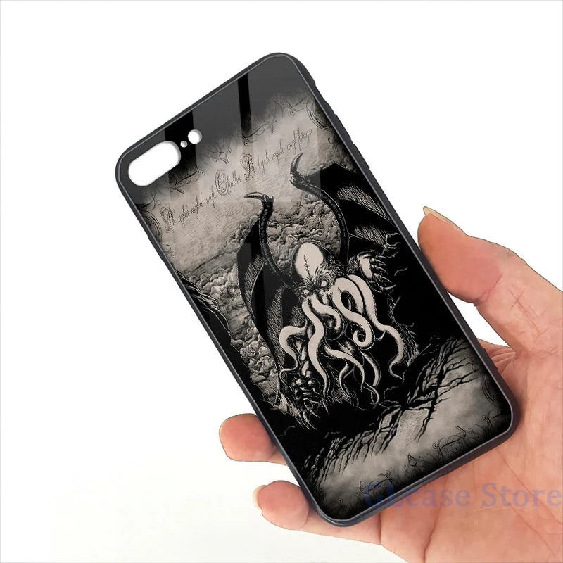Cthulhu - Rise Great Old One Phone Case For iPhone 12 Pro 11 X XR XS Max 8 7 6 6s Plus 5s Soft TPU Glass Back Cover | Мобильные