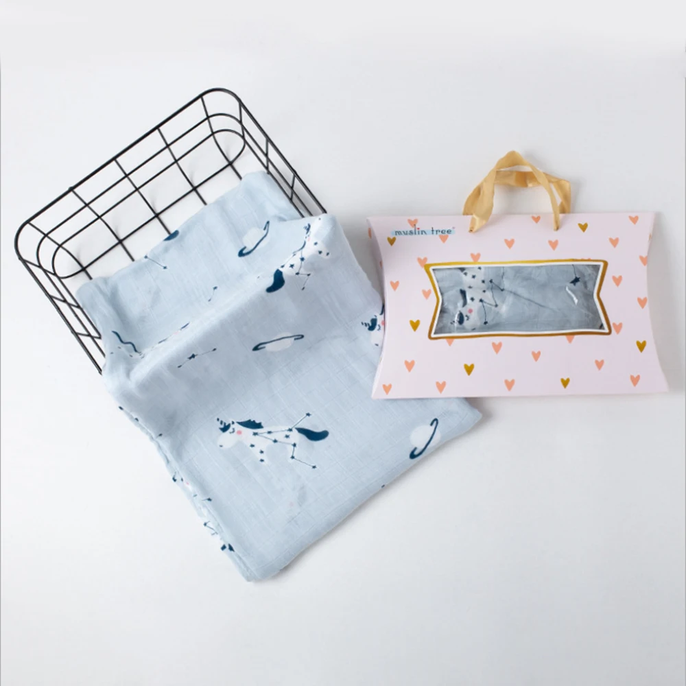 Детское Пеленальное Одеяло мягкие шелковистые бамбуковые муслиновые