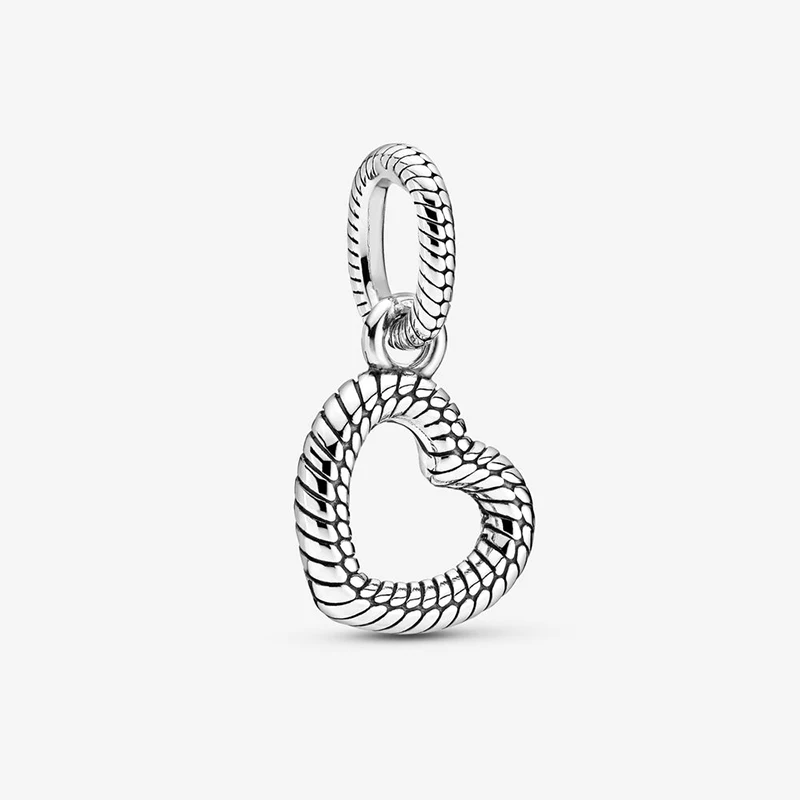 Новинка 2020 подвеска в виде змеиной цепочки с открытым сердцем бусины подвески