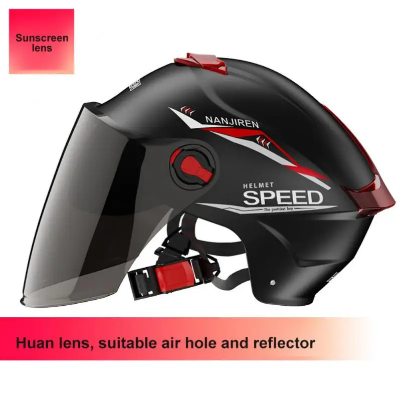 Electric Motorcycle Bike Helmet Clear Lens Visors Moto Bicycle Men Women Summer Scooter Climbing Casco | Спорт и развлечения