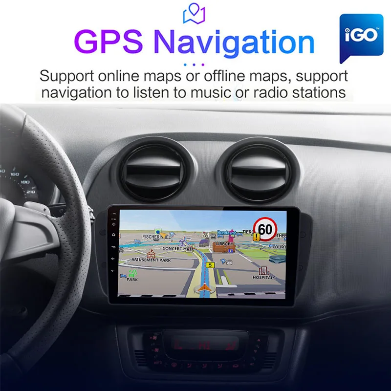 Автомагнитола 2 Din на Android 10 для Seat Ibiza 6j 2009 2010 2012 2013 GPS-навигация радио аудио
