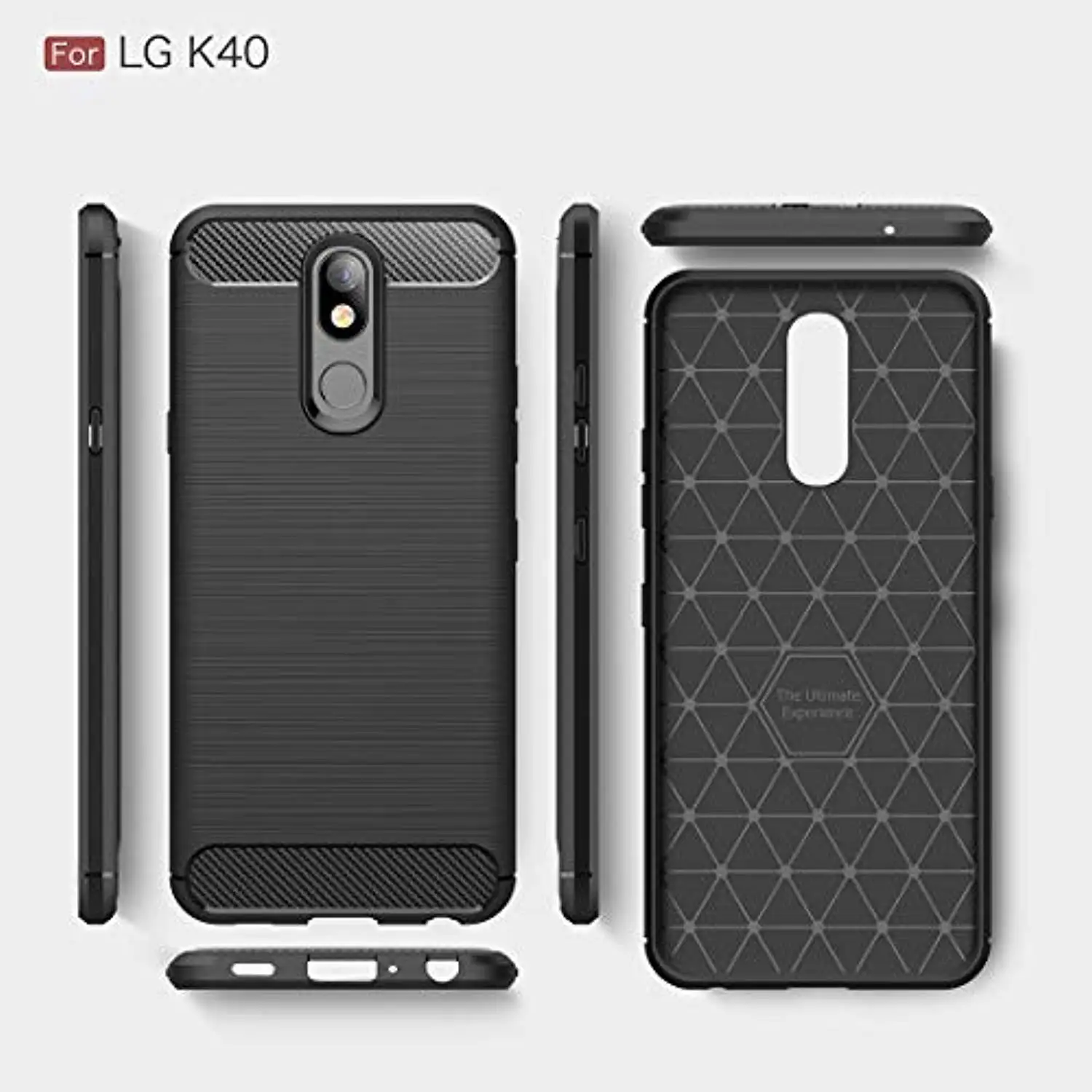 Углеродного волокна Защитный чехол для LG K40 G6 G7 G8 ThinQ V30 V30S V40 Q6 Q7 Stylo 5 K10 K8 2018 W10 W30