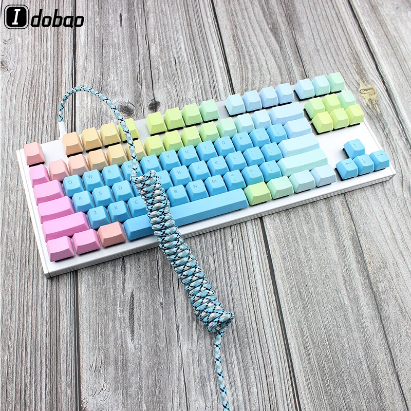 IDOBAO нейлоновый Usb C порт спиральный кабель провод механическая клавиатура USB Type