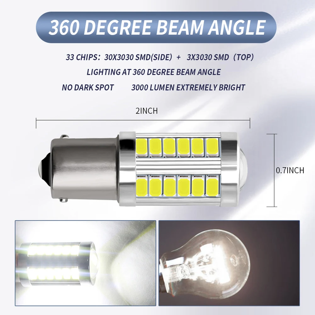 2 шт. 1157 5730 33SMD Автомобильный светодиодный стоп-сигнал светильник вождения замена