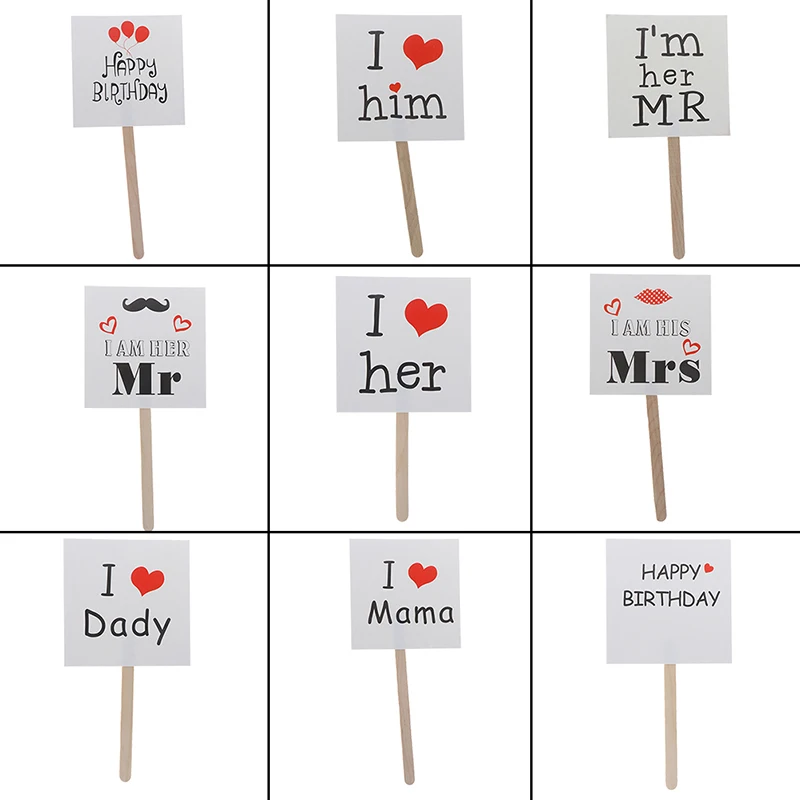 Счастливый День матери отца торт Топпер Вставка карты флажки для торта Наклейка