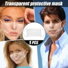 1 шт., прозрачная маска для губ с прозрачным окошком