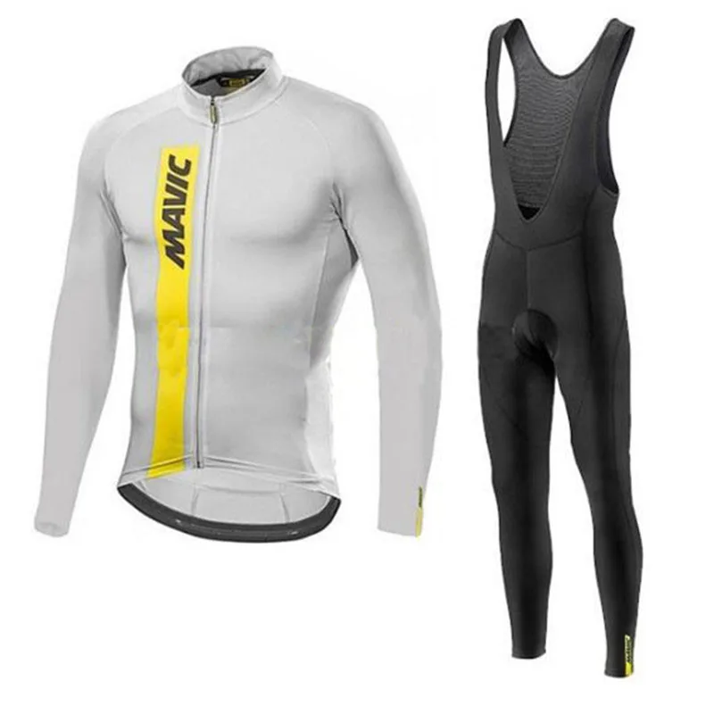 MAVIC pro team Весна с длинным рукавом для мужчин Велоспорт Джерси набор MTB велосипед Майо ciclismo hombre Спорт на открытом воздухе одежда для велоспорта - Цвет: 3