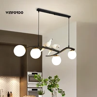 2021 scandinavian bird chandelier lighting modern hangling light for restaurant dining table winfordo lighting