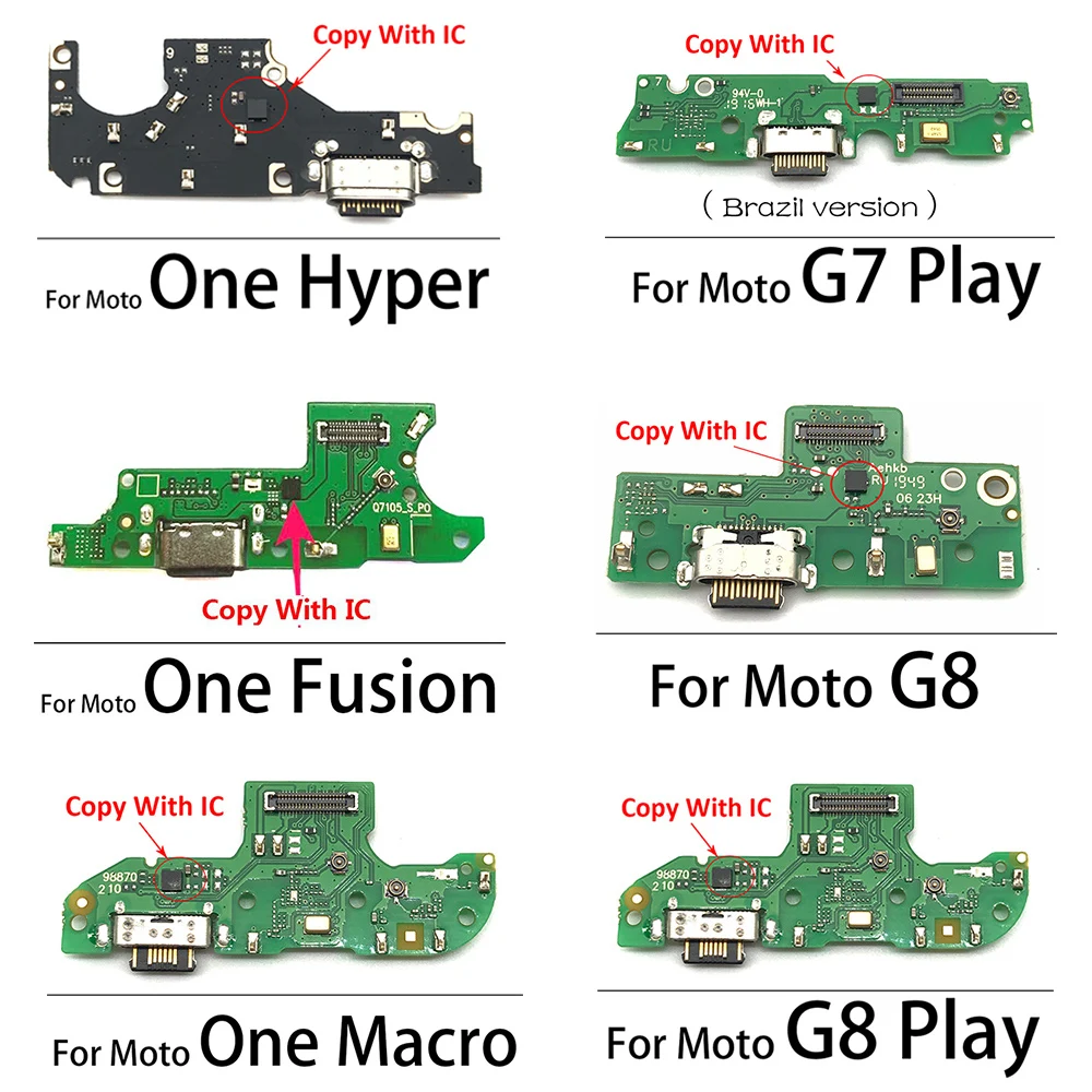 

Charger Board Flex For Motorola Moto G8 G7 G9 Play Plus Power Lite One Fusion Macro Hyper USB Port Connector Dock Charging Cable