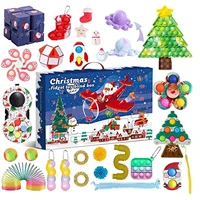 hot sale 24 days advent calendar toys set christmas countdown calendar blind box push bubble sensory toy christmas gift box