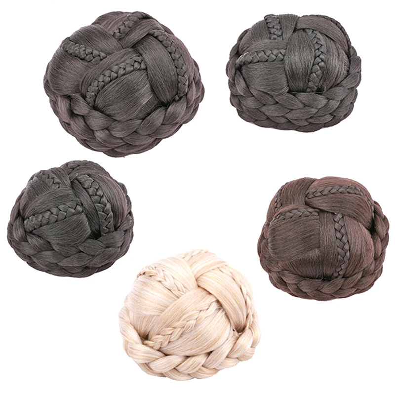 

Tang Dynasty Hanfu Hair Ancient Wedding Bride Hair Accessories Fake Hair Bun Extensions Clip Cute Princess Cosplay Headwear