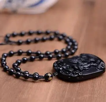 Подвеска зодиака натуральный обсидиан амулет курица Животное Статуя счастливое