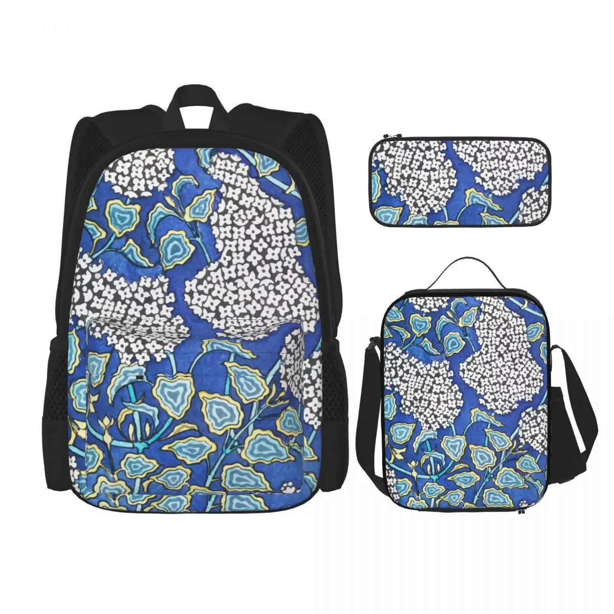 

3 Pcs Nouveau Lilac Flower Backpack Unique Prints Knapsack for Teenagers Girls Boys Travel Bagpack Children School Bags