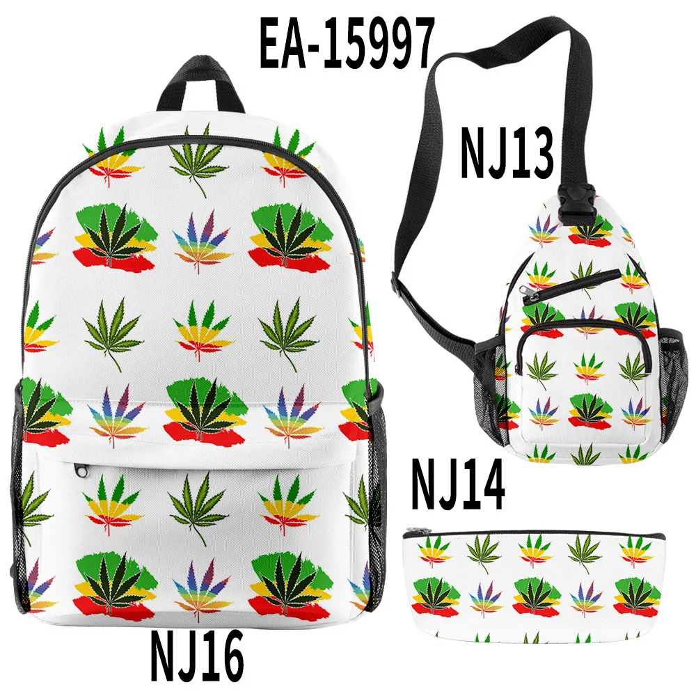 

2021 модный рюкзак с 3D принтом, рюкзак с листьями для мужчин и женщин, школьный рюкзак, студенческий рюкзак, поддержка индивидуальной настройки