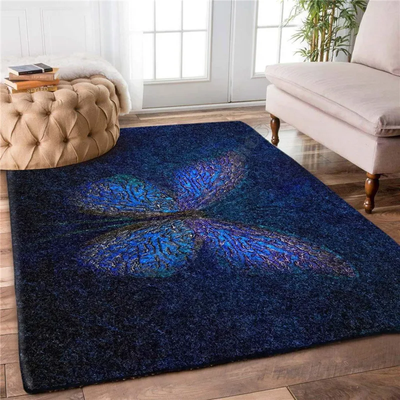 

Psychedelic Butterfly Area Rug 3D All Over Printed Non-slip Mat Dining Room Living Room Soft Bedroom Carpet 02