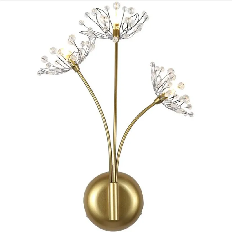 Современная светодиодная Хрустальная настенная лампа для гостиной столовой