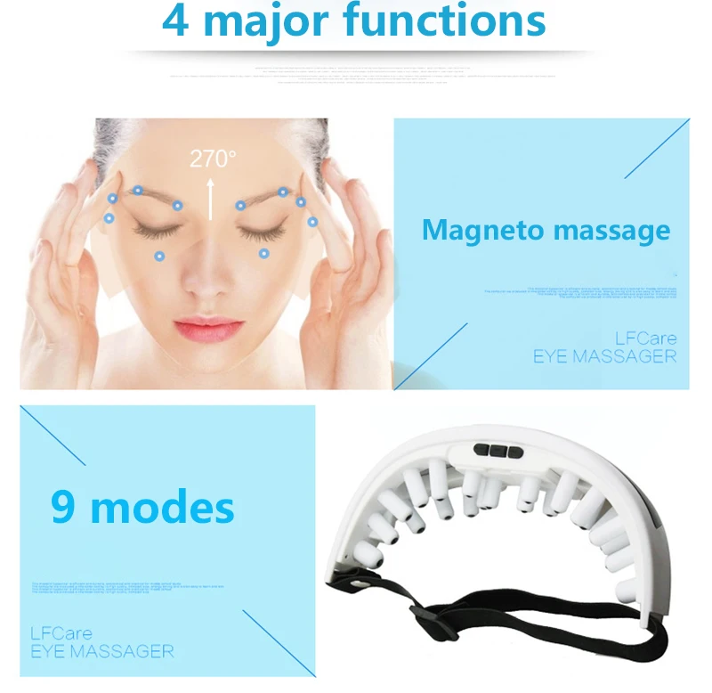 Электрическая машинка для массажа глаз удобные очки массажер вибрационное