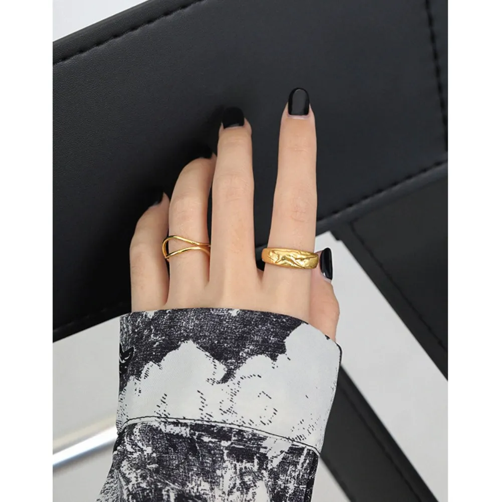 

ZEMIOR Minimalism Rings For Women 925 Sterling Silver Double Line Inter Weaving Ring Korean Style Festivel Charm Fine Jewelry