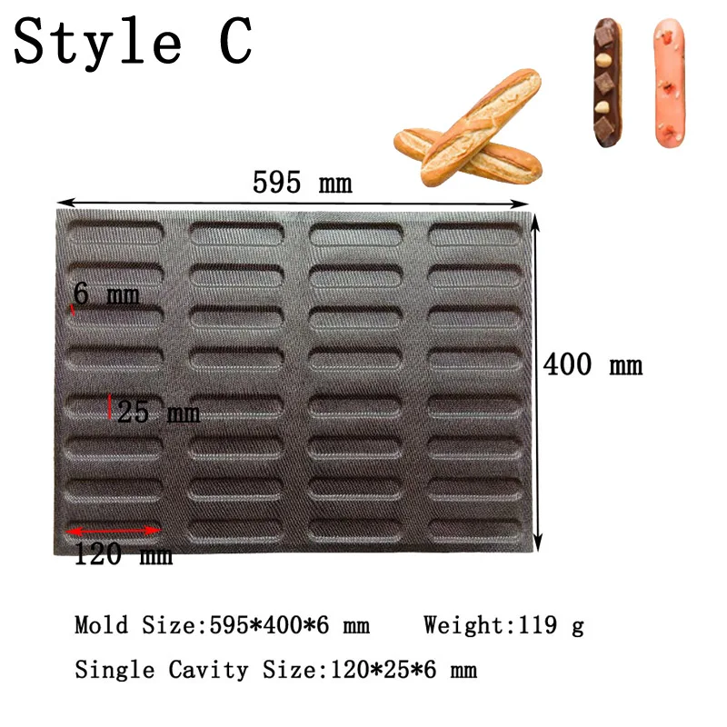 Meibum 3 типа длинный батут багет булочка силиконовая форма для выпечки Eclair Печенье