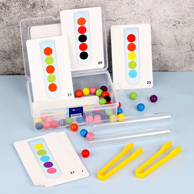 Игрушки Монтессори бусины клипсы тестовая трубка игрушка для детей игра