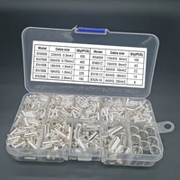 1755pcs tube bare crimp terminals electric copper naked cord end terminal wire connector cable ferrules en050825 16 kit 22 4awg