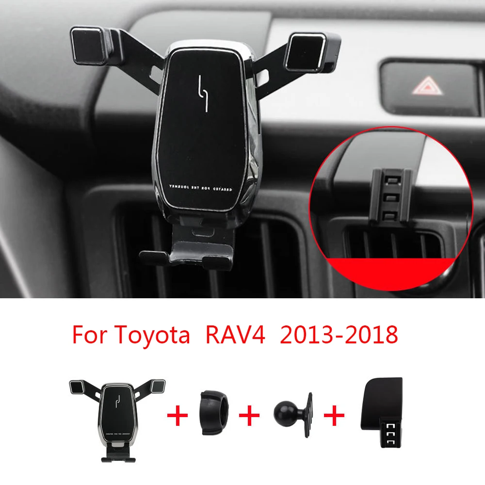 

For Toyota RAV4 2013 2014 2015 2016 2017 2018 2019 2020 XA50 Special Buckle Mobile Phone Bracket Accessories black 1x