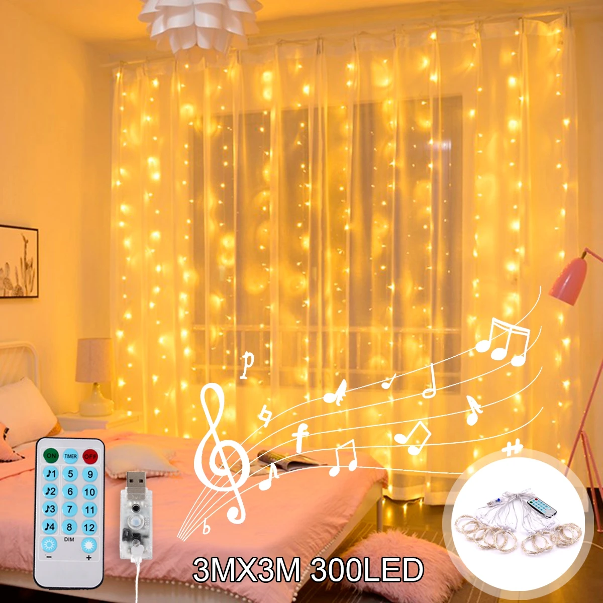 warm white music Мяч/Фламинго светодиодный гирлянды Батарея гирлянда светодиодный украшения на Рождество для отдыха и вечеринок светодиодный свет декор для приготовления пищи на воздухе дома - Цвет: warm white music