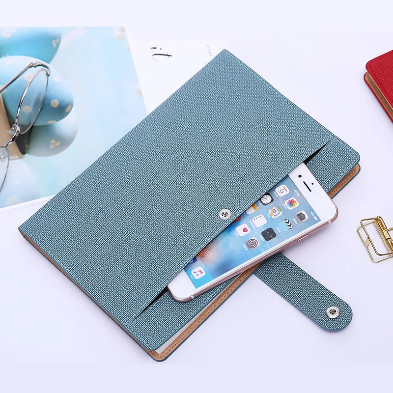 A5 милый блокнот с кожаной пряжкой для хранения 2020 недель ежемесячная учебная