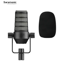saramonic sr bv1 dynamic broadcasting cardioid microphone for podcasting and recording studio use