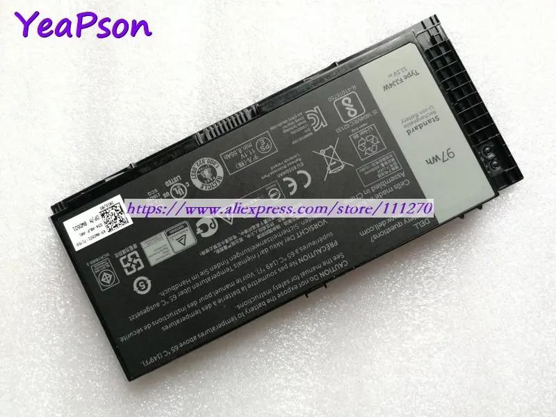 Аккумулятор Yeapson FJJ4W FV993 04GHF 0TN1K5 для ноутбука DELL Precision M4600 M4700 M4800 M6600 M6700 M6800 11 1 В 97 Втч