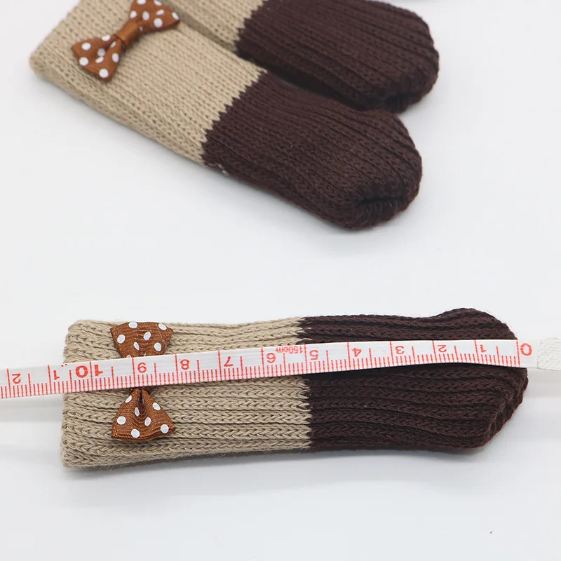 4 шт. вязаные шерстяные носки чехлы на ножки стула нескользящая настольная ножка