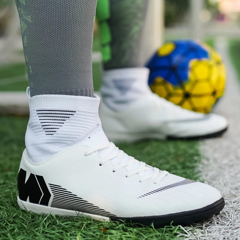 Мужские высокие футбольные бутсы тренировочные для помещений кроссовки|Обувь