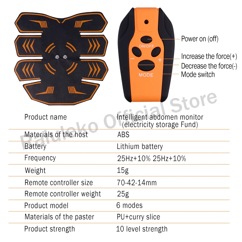 Умный стимулятор мышц EMS Remote тренажер для брюшного пресса подтяжка ягодиц