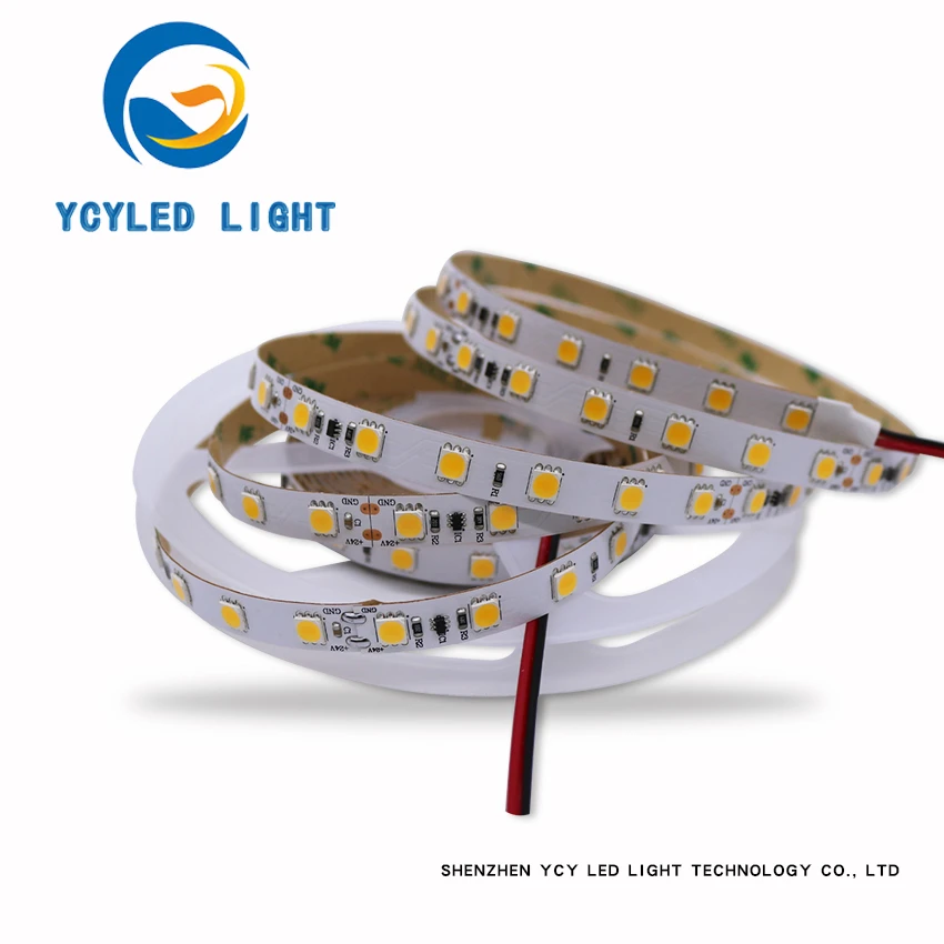 

60leds 24v white color constant current led strip SM1501 IC led tape white