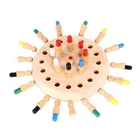 Деревянная палочка для заметок, 17,5 см, шахматная игра, детская цветная игра для познавательных способностей, обучение мультиплееру, развлекательный блок, настольные игры