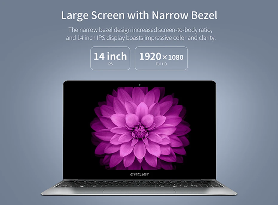 Ноутбук Teclast F7 Plus 14,0 ''Windows 10 Thuis Versie Intel Gemini Lake N4100 четырехъядерный 1,1 ГГц 8 Гб ram 256 ГБ SSD