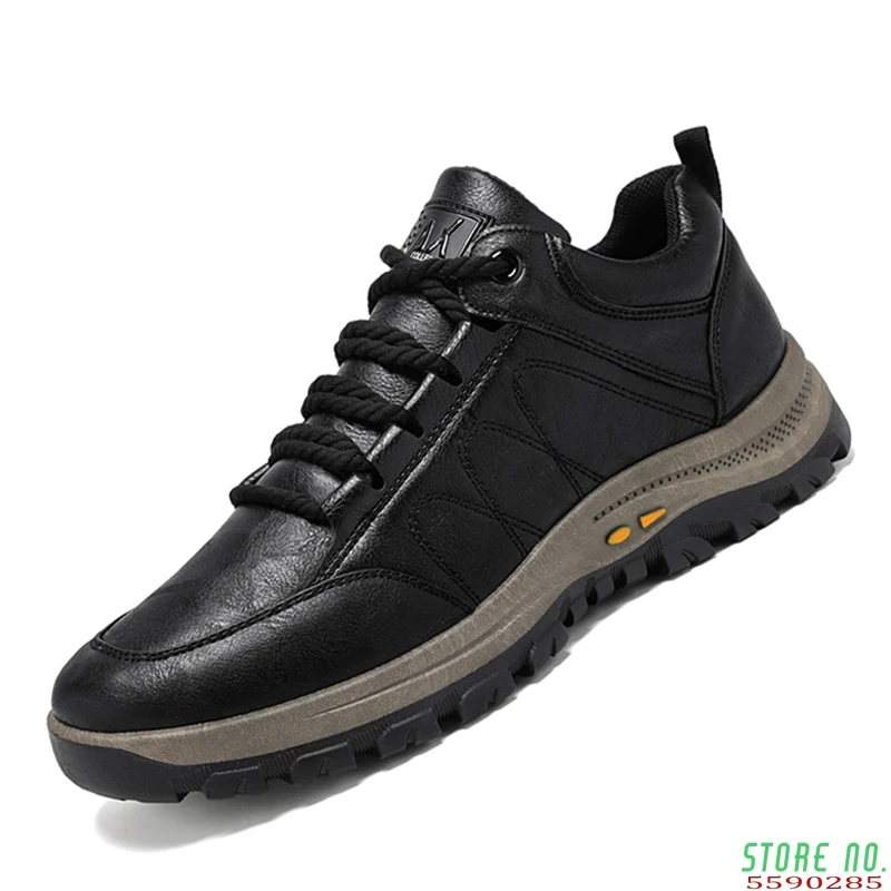 

Microfiber Vintage Men's Shoes Outdoor Hiking Men's Sneakers Shoes Lace Up Slip Resistance Casual Shoes for Men