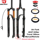 Велосипедная регулирующая вилка BOLANY, воздушная вилка для горного велосипеда 2627, 529 дюймов, прямаяконическая вилка RLLO для велосипеда, быстросъемная