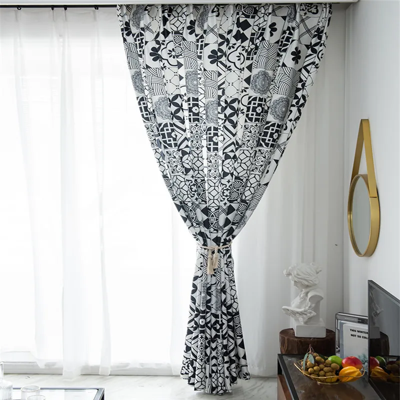 Скандинавская народная занавеска для детской комнаты дизайнерские прозрачные