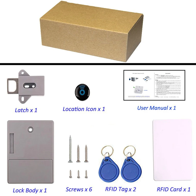 IC Card сенсор цифровой RFID ящик карты замок DIY Электронный шкаф батарея невидимый