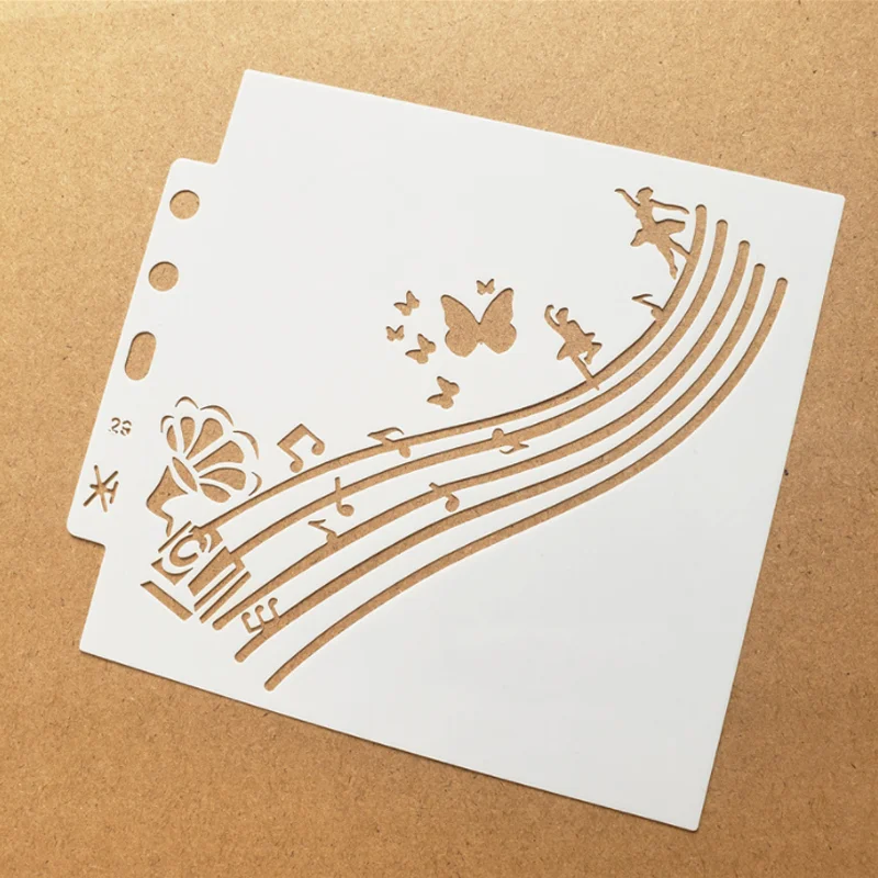 Комплект из 2 предметов музыка трафарет оленя картина шаблон DIY стен Скрапбукинг