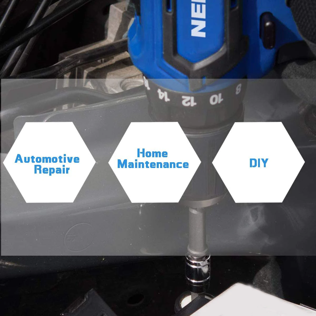 

16PC Socket Adapter Impact Hex Shank Drill Bits Bar Set Drill Adapter Set for Automotive DIY and Home Repair Tool Kits