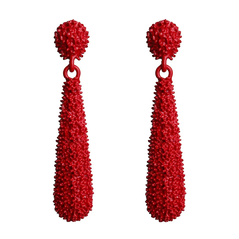 08 red Модные массивные серьги-капли для женщин, массивные большие геометрические металлические серьги, Женские Висячие серьги, современные ювелирные изделия - Окраска металла: 08 red