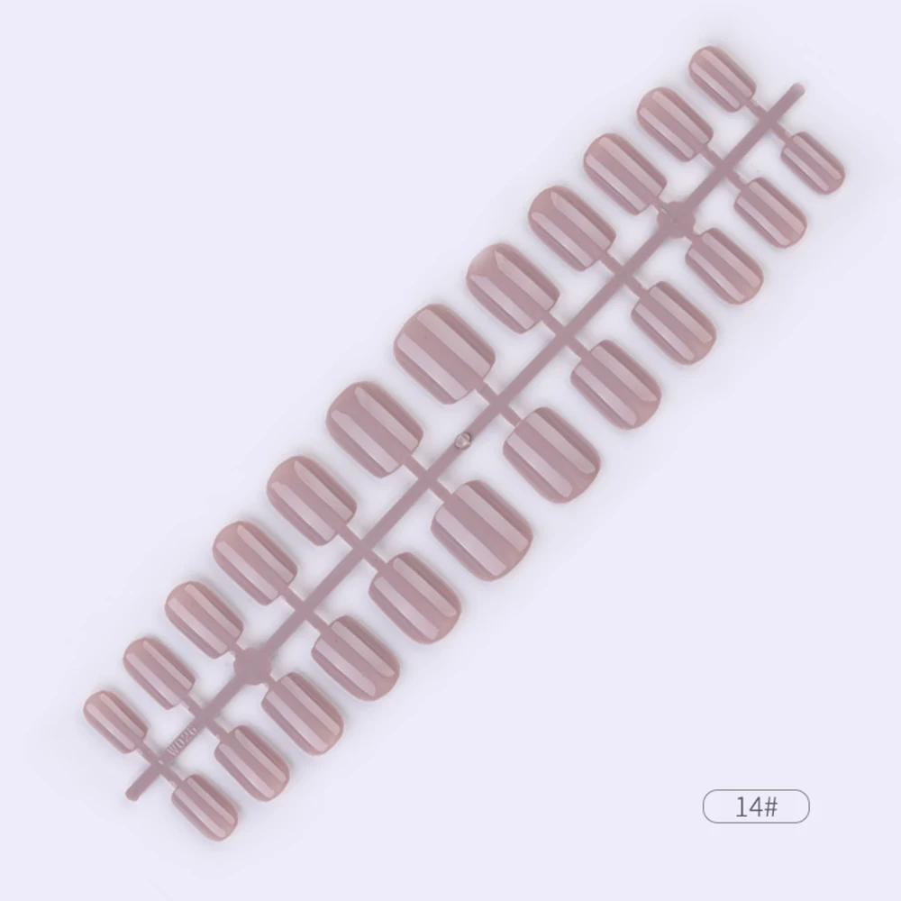 style 12 24 шт., короткие накладные ногти, полное покрытие, стилет, гроб, искусственные ногти, АБС-пластик, искусственные Типсы, украшения для ногтей, женский макияж, наращивание ногтей - Цвет: style 12