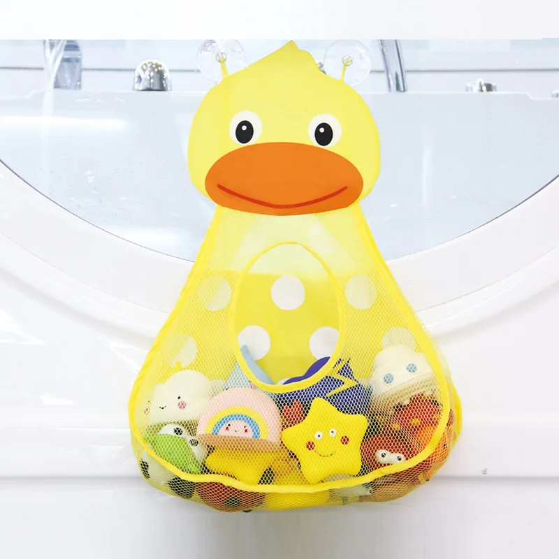 

Baby Bathtub Toy Mesh Duck Storage Bag Organizer Holder Bathroom Folding Mesh Storage Toy for Children Baby Gift Toys for Boys