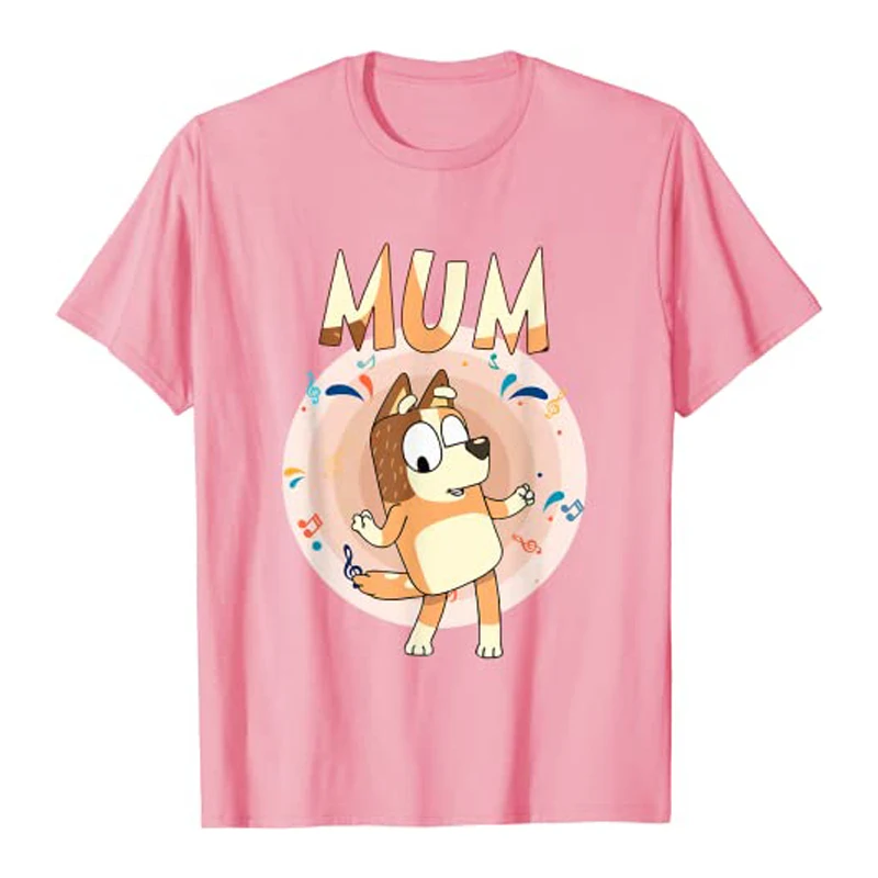 

Blue dad mom funny family men's and women's children's fashion creative loose casual elastic breathable cotton round neck T-shir