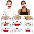 Мультяшная улыбающаяся маска для рта, Детские маски, моющиеся и многоразовые уличные пылезащитные маски, Милые Маски для взрослых для косплея, Рождество