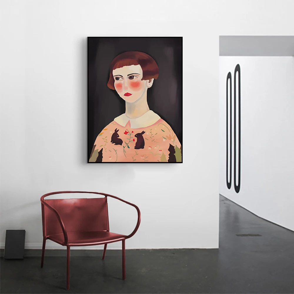 

Neoclassical Figure painting Nordic poster Canvas Painting Restaurant Wall Art Painting Livingroom Home Decoration Unframed